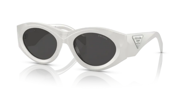 Prada White Semi Cat Eye Sunglasses