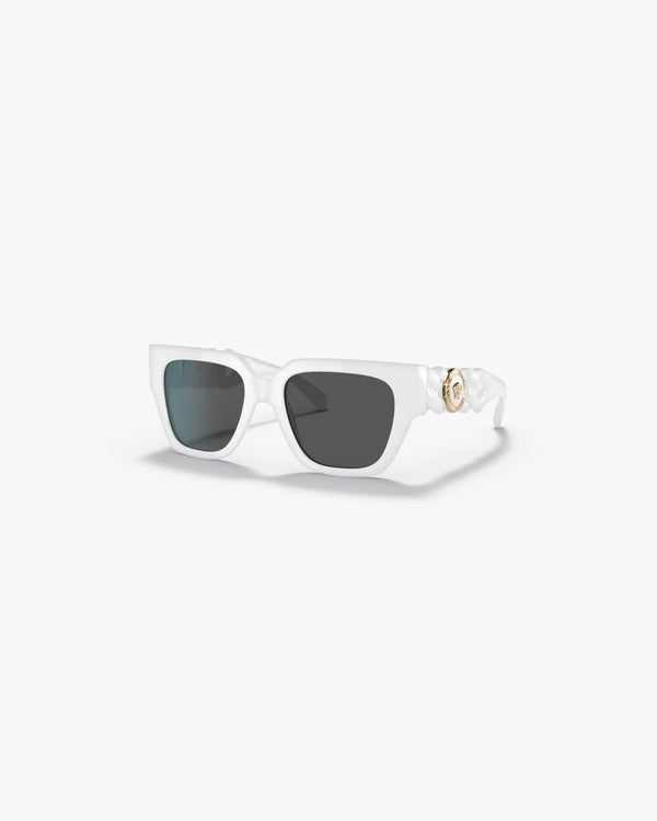 Versace White Maxi Medusa Sunglasses