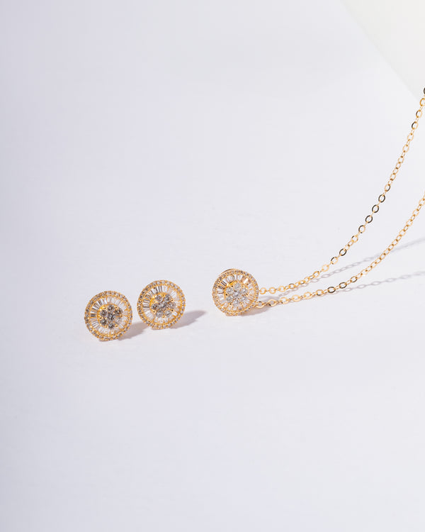 SET SOLARIS EN ORO AMARILLO 18K CON DIAMANTEA