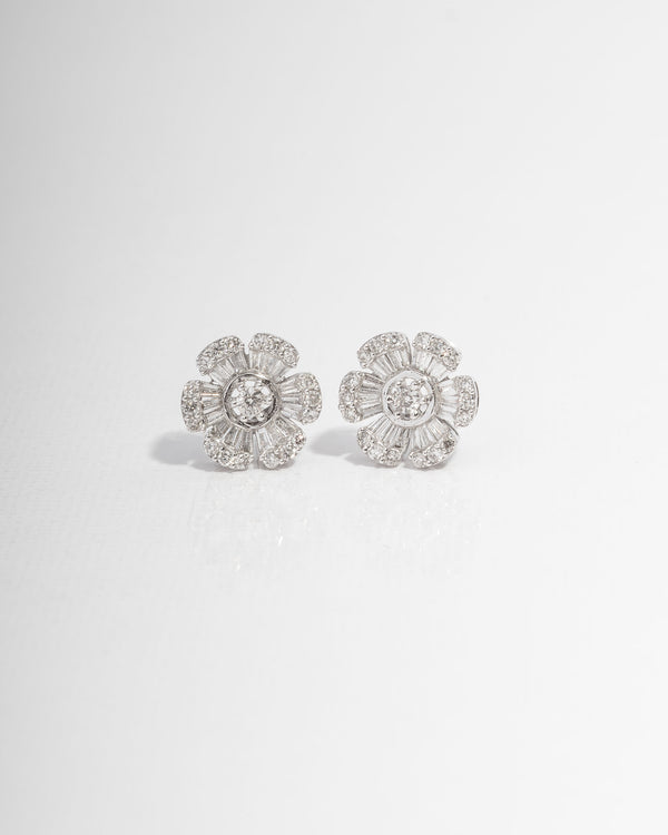 PENDIENTES FLOR DE DIAMANTES